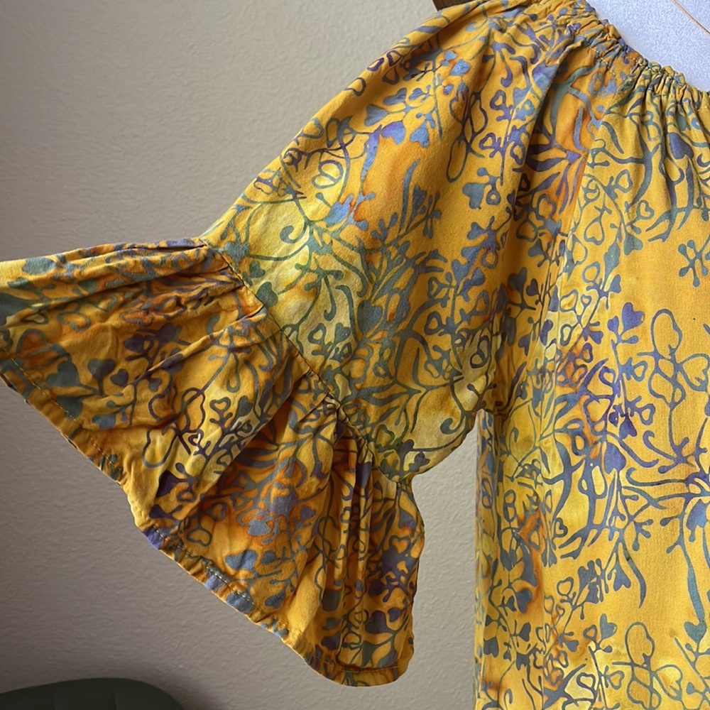 Tropical Summer Vacation Yellow Lightweight Beach Vibes Dress - Picture 6 of 12